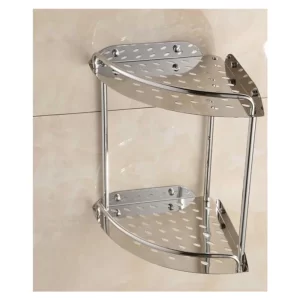 Double corner shelf with towel Bar