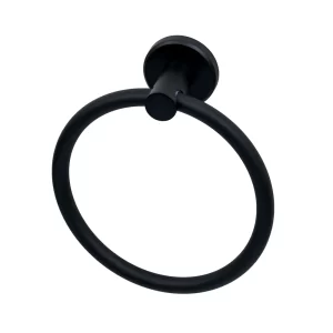 Black round Towel Ring