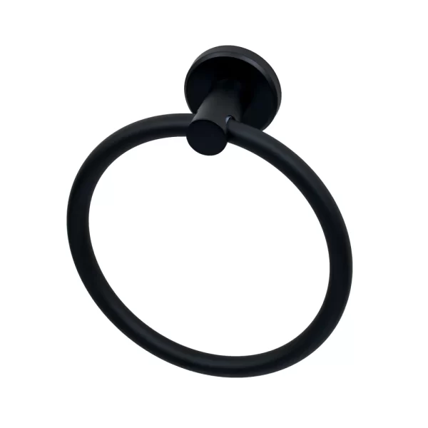 Black round Towel Ring
