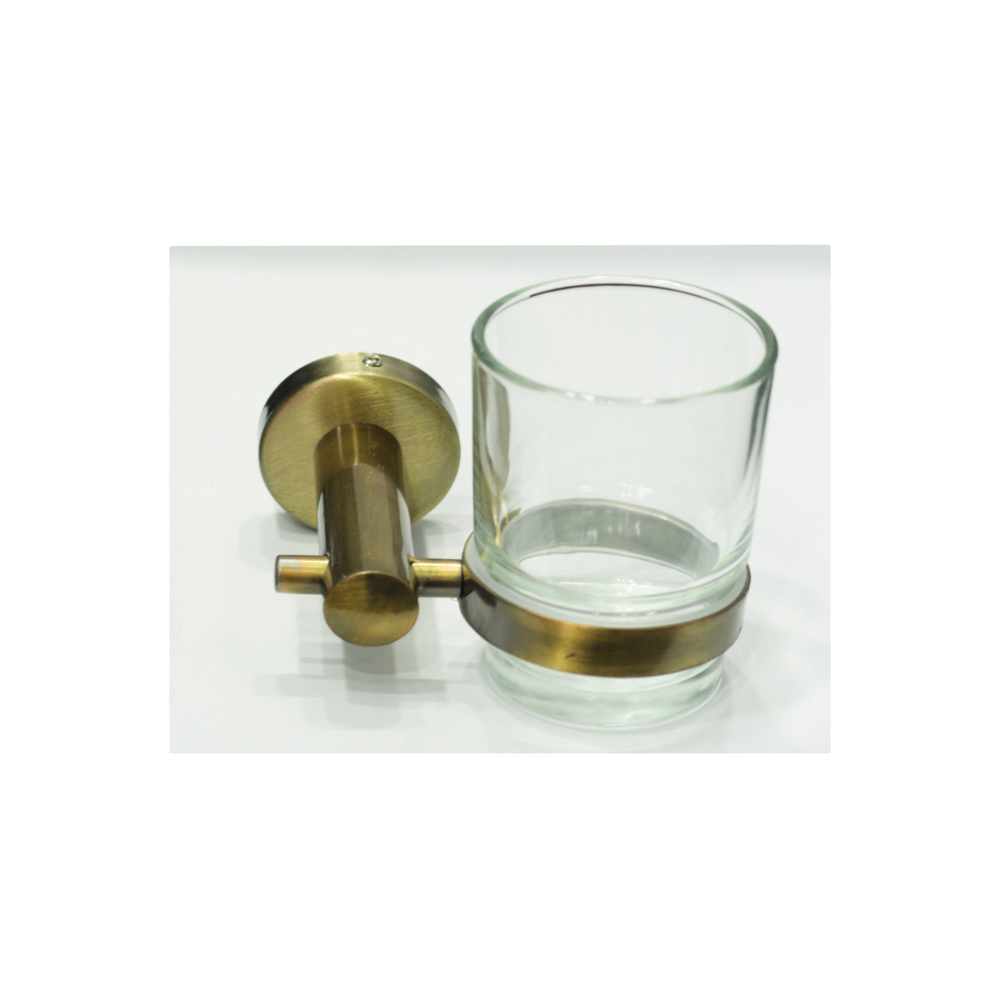 Glass Tumbler Holder - Glass Toothbrush Holder Antique Brass in Nairobi Kenya