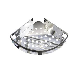 Bathroom & Kitchen Corner Shelf - Chrome Single Corner Shelf