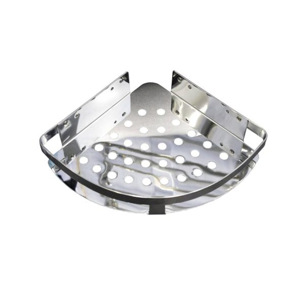 Bathroom & Kitchen Corner Shelf - Chrome Single Corner Shelf