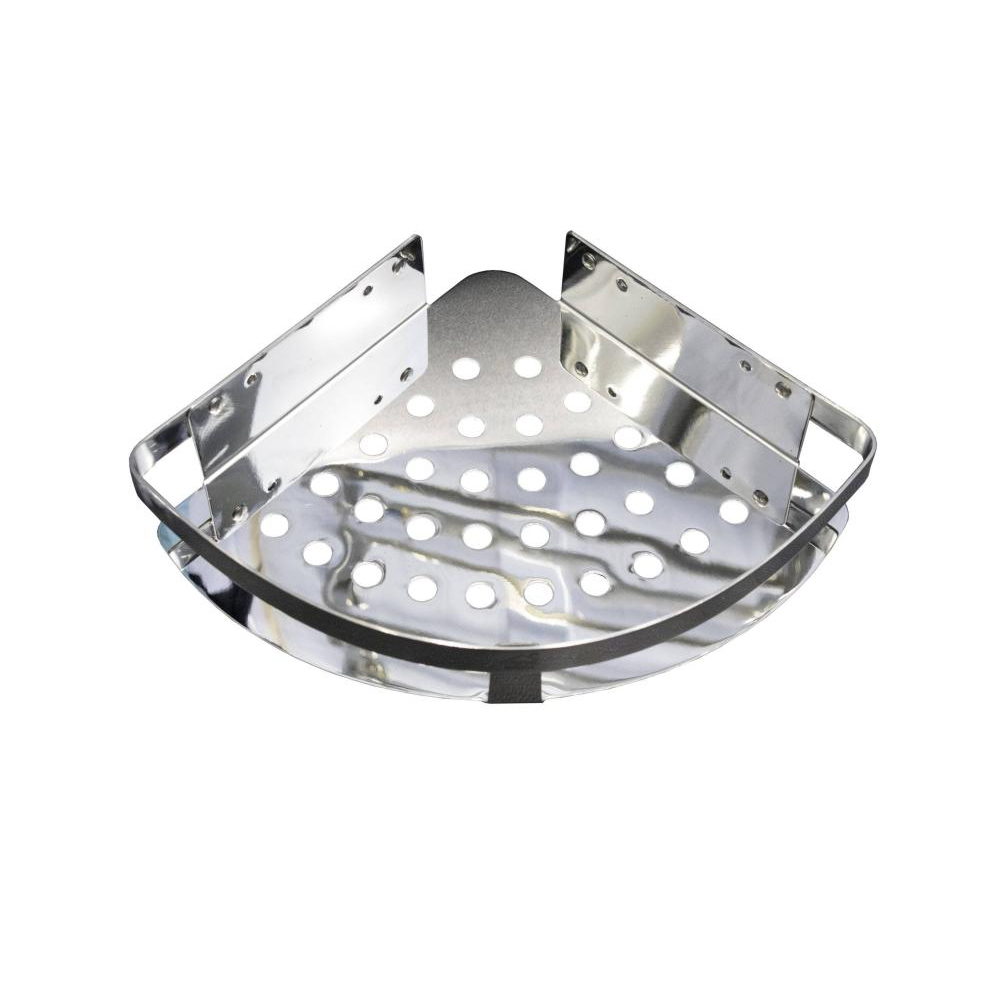 Bathroom & Kitchen Corner Shelf - Chrome Single Corner Shelf