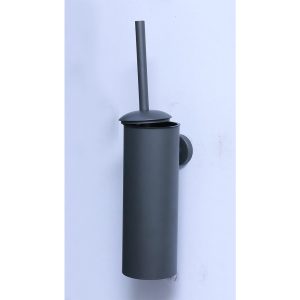 Gun Grey Concealed Toilet Brush Holder