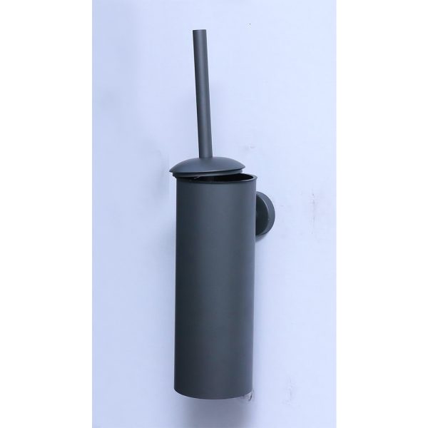 Gun Grey Concealed Toilet Brush Holder